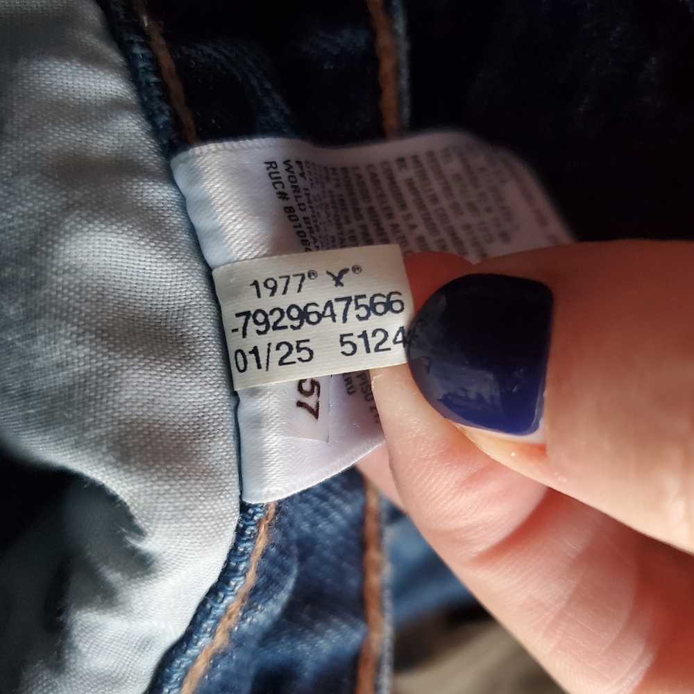 AMERICAN EAGLE AE Stretch Crossover Mid-Rise Mini Skirt Denim Jean Blue Womens 6 - Picture 13 of 13